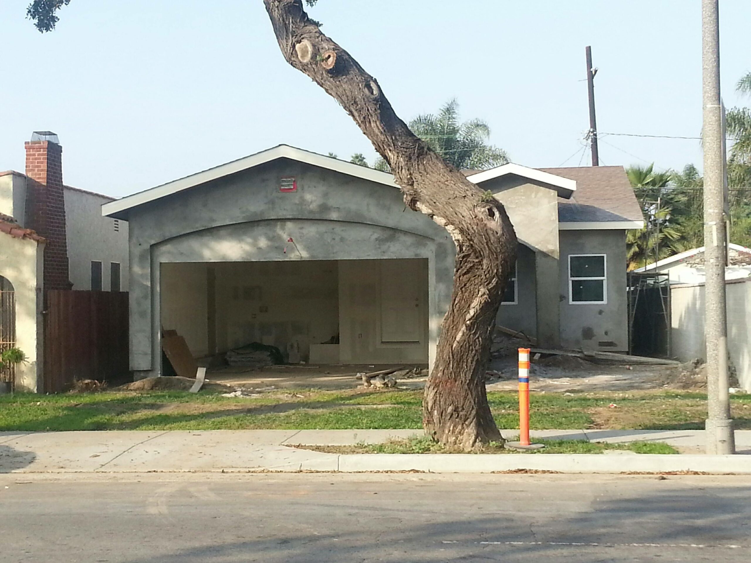 Los Angeles house under construction